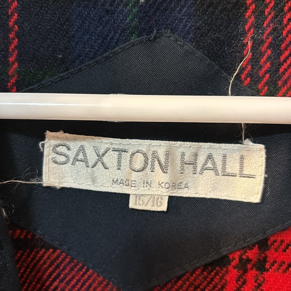 Saxton Hall button down jacket with plaid lining size 15/16 - Picture 3 of 6